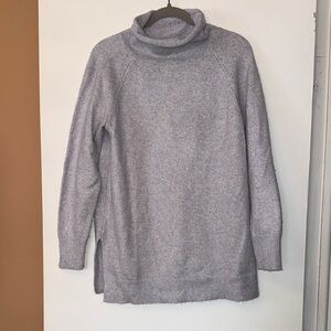 Ann Taylor Gray-blue Cowl Neck Sweater Tunic